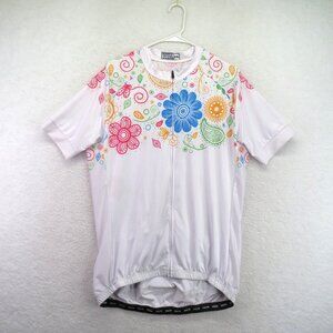 Weimostar Cycling Jersey 2XL Short‎ Sleeve Paisley Floral Bike Shirt Polyester
